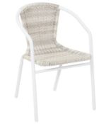(101/6L) 4x Eloise Bistro Chair Natural. Chairs: (H76 x W52 x D57cm).