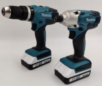 (66/5F) RRP £209.99. Makita DK18015X1 Cordless Combi Drill And Impact Driver Kit. With 2x 18V Ba...