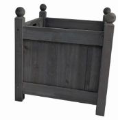 (97/5L) Lot RRP £320. 10x Large Square Wooden Planter Grey RRP £32 Each. (H50x W46x D46cm). (Plea...