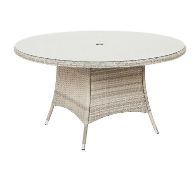 (50/P) RRP £199. Hartington Florence Collection Rattan 6 Seater Dining Table. Powder Coated Alumi...