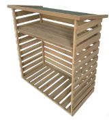 (48/R1) Lot RRP £ 190. 2x Wooden Log Store 1.23x 1.16M RRP £95 Each. Slatted Design To Ensure Log...