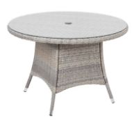 (37/P) RRP £150. Hartington Florence Collection 4 Seater Dining Table. Powder Coated Aluminium Fr...