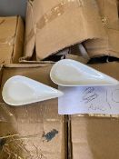 450 x Awe Canape Spoons White China (Ref 11)