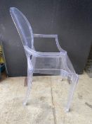Used ‘Phantom’ Clear Perspex Chair with Arms. Used Condition (Ref 132)