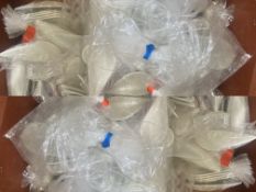240 x Ceramic Teardrop Canape Spoons in Plastic Box (Ref 52)