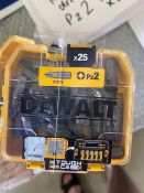 10 Boxes DeWalt Drill Bits Pz2 Contains 25 x 25Mm Drill Bits (Ref 101)
