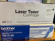 2 x Toner Cartridges. 1 Original Brother Tn-2120 1 x Generic B2320C (Ref 124)