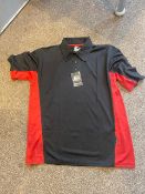 3 Himalayan Workwear Polo Shirts Size 2XL 1 x Blue 2XL 1 x Blk/Red L 1 x Blk/Red (Ref 123)
