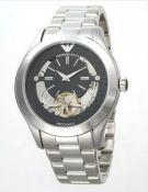 Emporio Armani AR4642 Men's Silver Bracelet Meccanico Designer Watch