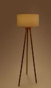 Title: (169/9F) Lot RRP £104. 2x Tripod Wooden Floor Lamp White Shade RRP £52 Each. (Both Units
