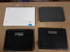 Title: (100/11C) 4x Mixed Laptops & Tablets. To Include 1x RCA Viking Tablet With Keyboard Case