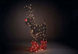 Title: (118/9B) Lot RRP £319. 5x Christmas Items. 1x Rudolph Reindeer Rattan Effect LED Warm White