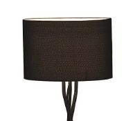 Title: (144/9F) Lot RRP £75. 3x Lighting Items. 2x Tripod Floor Lamp Black Shade RRP £25 Each. 1x