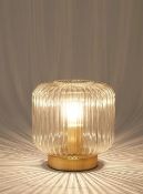 Title: (172/R8) Lot RRP £137. 8x Lighting Items. 1x Ribbed Glass Table Lamp Clear RRP £15. 1x Pastel