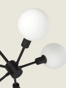 Title: (165/9F) Lot RRP £165. 3x Lighting Items. 1x 5 Light Black Sphere Ceiling Fitting Black