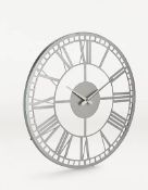 Title: (117/R8) 6x Clocks. 2x Hexagon Marble Clock (H32.5x W37.5x D4.5cm). RRP £15 Each. 4x Large