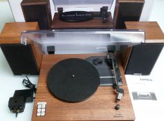 A Lenco Turntable With Speakers And a Pair of Vintage G.E.C Speakers