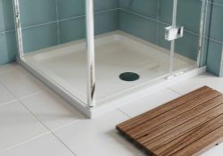 900x900mm Slim Stone Resin Shower Tray. Appears Unused