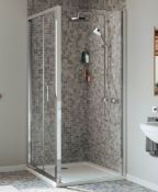 Mira Leap 800x900mm Shower enclosure. 1 x 800mm Bifold Door. 1 x 900 Side Panel. Appears Unused