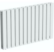 RRP £372. The Heating Co. Bonaire white double horizontal flat panel radiator 600 x 1596. Appears...