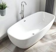 Ellis freestanding bath 1800 x 870. With chic Italian styling as its inspiration, this stunning...