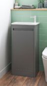 Derwent Grey Cloakroom Vanity Unit. 410mm. CHGR006. Appears Unused.