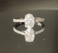 Beautiful Natural 1.69 CT Diamond Ring With 18k Gold