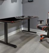 (60/Mez) RRP £239. X-Rocker Cougar XL Gaming Desk. (H65x L160x W70cm). Integrated Cable Managemen...