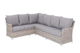 (3/Mez) RRP £1300 (When Complete). Hartington Florence Collection Grey Rattan Garden Corner Sofa...