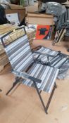(51/Mez) 7x Wexfordly Striped Folding Chair RRP £20 Each. (L70x W58x H93cm). (All Units Appear As...