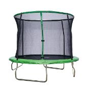 (92/Mez) RRP £149. Sportspower 10ft Quad Lok Trampoline. Assembly size: Dia.305 x 250cm.