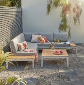 (1/Mez) RRP £1100. Hartington Spirit Collection Grey Corner Sofa Set. Stylish And Versatile Moder...
