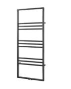 (43/Mez) RRP £174.99. Towelrads Boxford Ral 9005 Black SquareTowel Radiator (1200x 500) RRP £139...