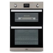 Grade B Belling BI902G Built-In Gas Oven, A/A Energy Rating, Stainless Steel in Black