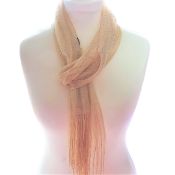Vintage Rodier Paris Creamed & Gold Scarf Never Worn