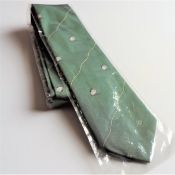 Dunhill Silk Tie Made in Italy Little Ships Pattern New in Cellophane Cover