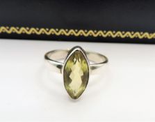 Vintage Sterling Silver Peridot Ring