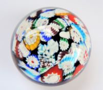 Vintage Murano Scrambled Millefiori Paperweight