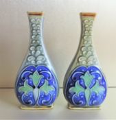 Antique Art Nouveau Doulton Lambeth Ethel Beard Vases