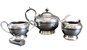 Antique Silver Plate 3 piece Tea Set