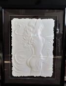 Framed Roberta Peck 'Nude Dancer' Monotype Sculpture Art Large 39 Inches High
