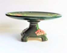 Antique Art Nouveau Eichwald Majolica Cake Stand circa 1910