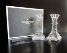 Pair Waterford Lismore Crystal Candlesticks New Boxed