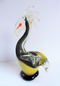 Large Vintage Murano Art Glass Pelican 28cm High