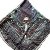 The Kooples Silk Scarf/Shawl with Skull Motif