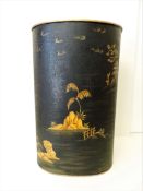 Decorative Large Toleware Chinoiserie Umbrella Stand