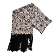 Celine Silk Scarf with Fringe 210cm Long