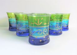 Set 6 Artisan Hand Made & Painted Glasses/Tumblers