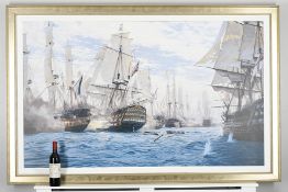 Framed Limited Edition on Canvas by Renowned Marine Artist Steven Dews 