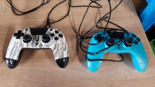 (130/6D) 7x Mixed Gaming Controllers. 4X Giotech PS4. 2X Power A Nintendo Switch. 1X Power A Xbox...